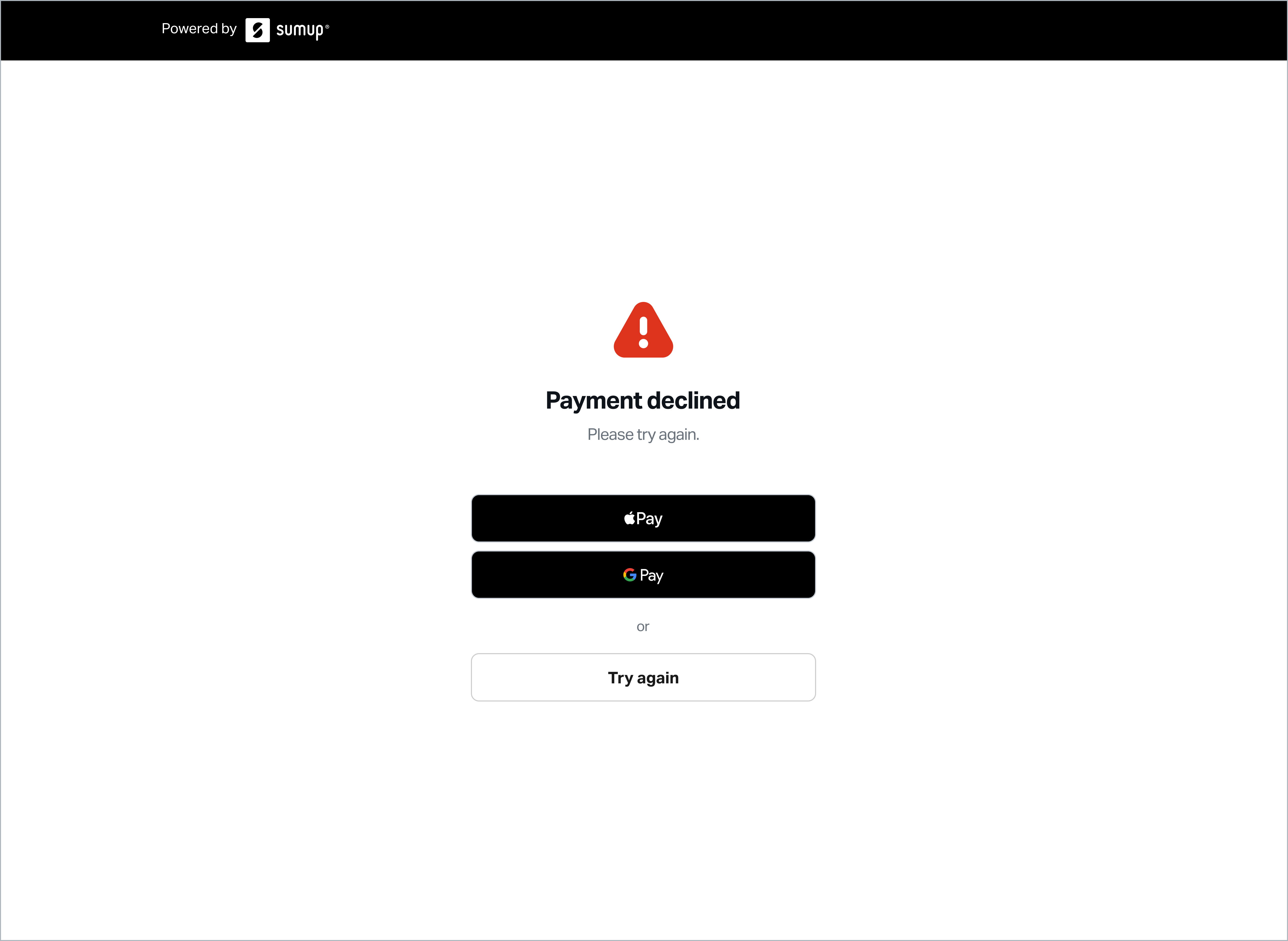 Payment Failed